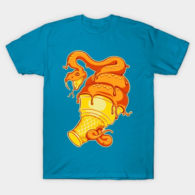 Snake Ice Cream Cone T-Shirt by MerchFrontier